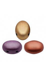 Les perles par Puca® Samos beads Yellow gold metallic iris 00030/01620